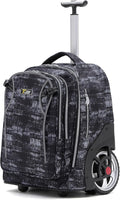 NEW TILAMI 20' Rolling Backpack for Teens Adults, Climbing Stairs Waterproof Backpack with Wheels for School Business Trave Camping with Laptop Compartment, Fit 17 Inch Laptop, Grey Mosaic