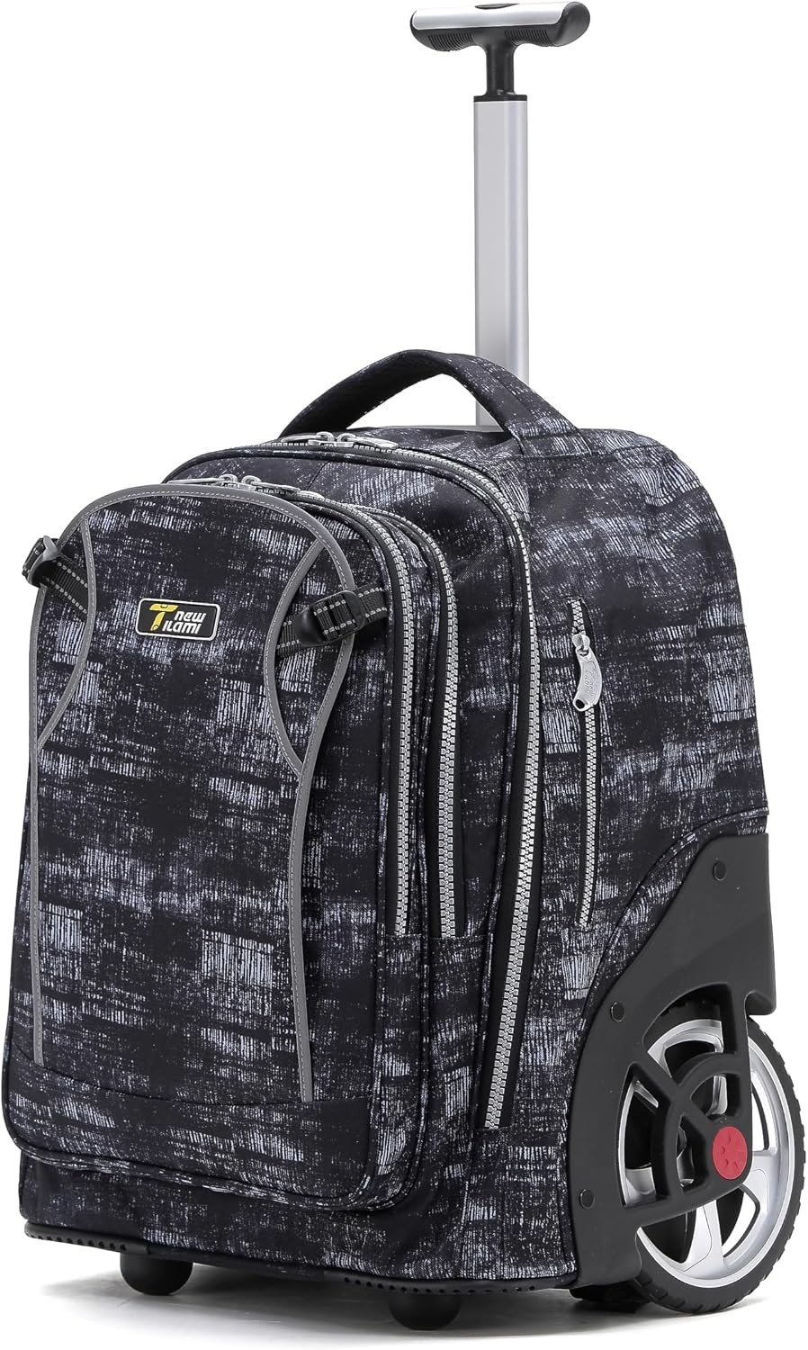 NEW TILAMI 20' Rolling Backpack for Teens Adults, Climbing Stairs Waterproof Backpack with Wheels for School Business Trave Camping with Laptop Compartment, Fit 17 Inch Laptop, Grey Mosaic