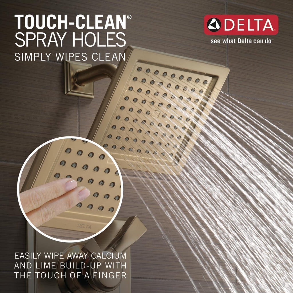 Delta Faucet Dryden 17 Series Dual-Function Shower Trim Kit with Single-Spray Touch-Clean Shower Head, Champagne Bronze, 2.0 GPM Water Flow, T17251-CZ-WE (Valve Not Included)