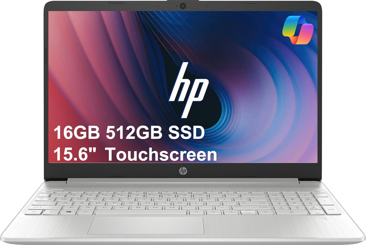 HP 15 Laptop (15.6' HD Touchscreen, Intel i3-1115G4 (Beat i5-1035G4), 16GB RAM, 512GB SSD) for Home & Student Laptop, 11-Hr Battery Life, Webcam, Numpad, Fast Charge, Win 11 Home in S Mode, Silver