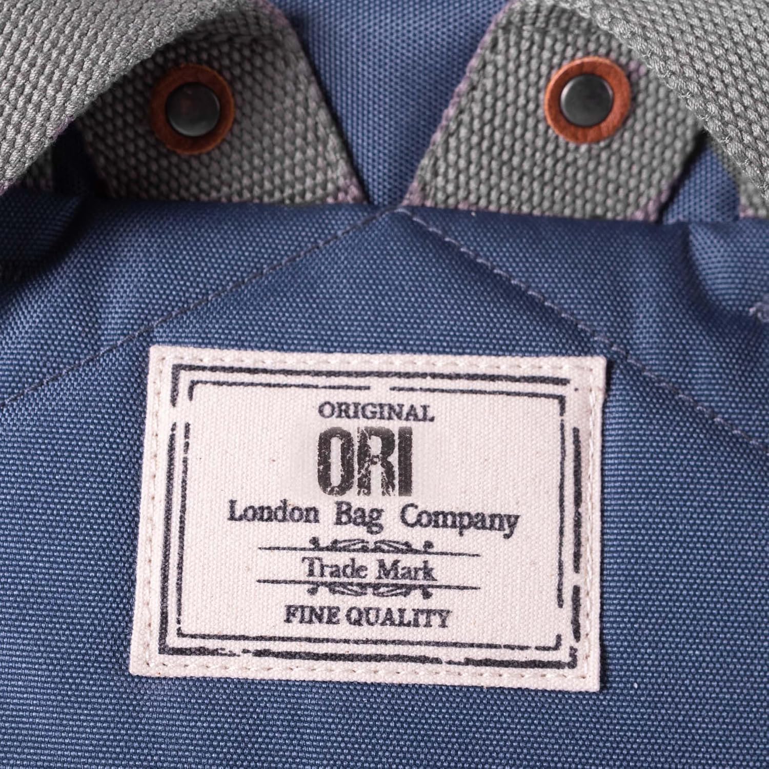 ORI LONDON Travel Backpack - Large Water-Resistant Nylon Rolltop Laptop Backpack for Men & Women - The Finchley - Airforce