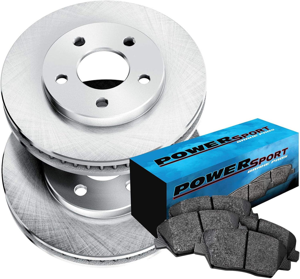 PowerSport Rear Brakes and Rotors Kit |Rear Brake Pads| Brake Rotors and Pads| Ceramic Brake Pads and Rotors |fits 2013-2020 Ford Escape, Fusion; Lincoln MKC, MKZ