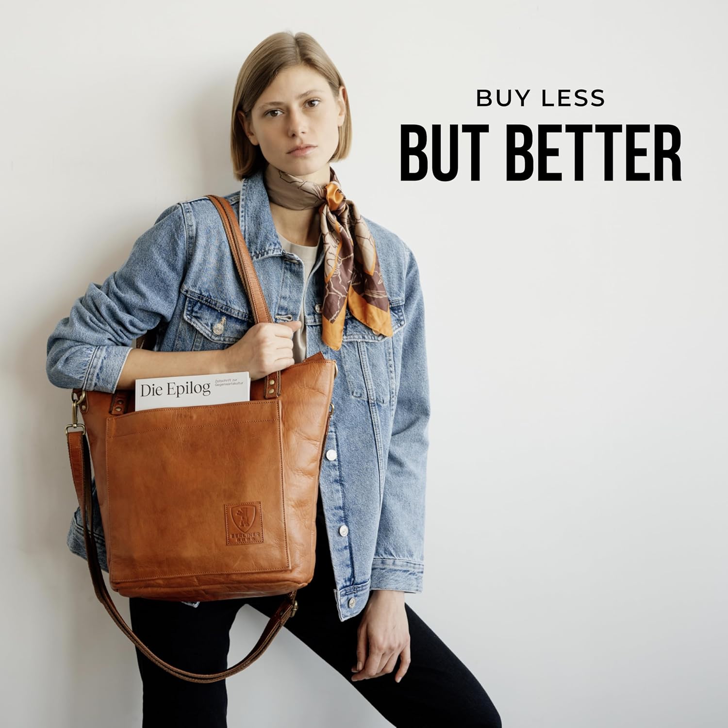 BERLINER BAGS Vintage Genuine Leather Tote Bag Verona, Handbag, Large Shopper, Work Bag for Women