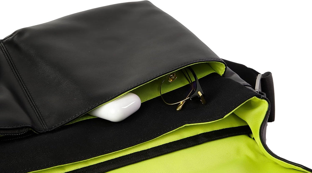 KNOMO Kobe Leather 16 inch Laptop Messenger Bag, Professional Leather Shoulder Bag for Men and Women