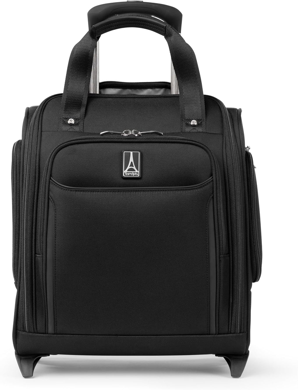 Travelpro Crew Classic Lightweight Softside Luggage, Rolling Underseat Carry on Bag, 14' Laptop or Tablet Sleeve, Men and Women, 17-Inch, Black