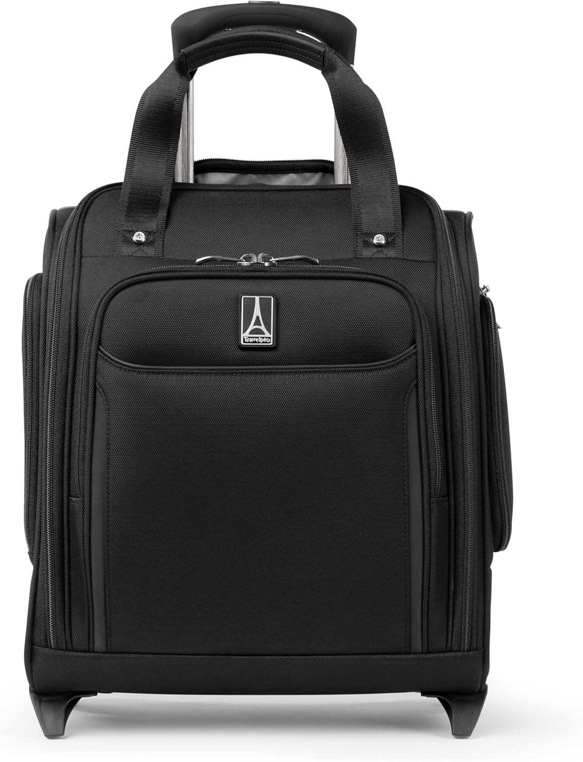 Travelpro Crew Classic Lightweight Softside Luggage, Rolling Underseat Carry on Bag, 14' Laptop or Tablet Sleeve, Men and Women, 17-Inch, Black