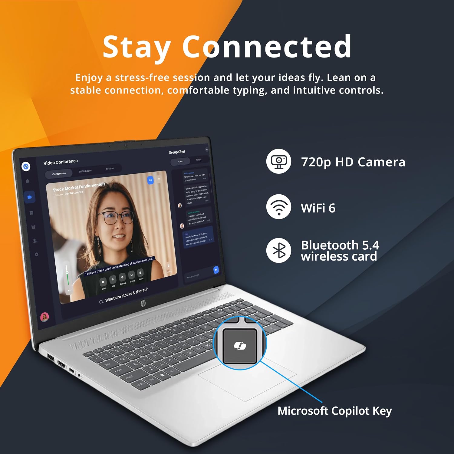 HP 17.3' HD+ Touchscreen Laptop, Intel Core 5 120U, 32GB DDR4, 1.16TB Storage (1TB SSD+160GB Docking Station Set), ‎Intel Graphics, 720p HD Camera, Wi-Fi 6, Win 11 Pro, Silver