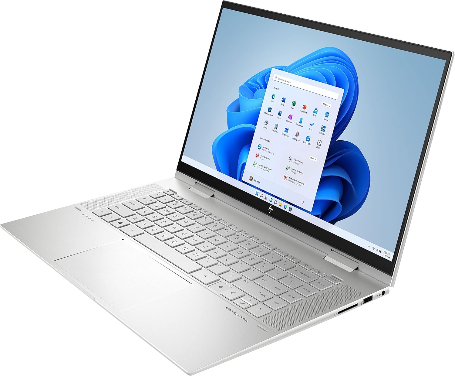 HP Envy X360 2-in-1 15.6' FHD Touch-Screen Laptop | 11th Generation Intel Core i7-1195G7 | Backlit Keyboard | Fingerprint | Windows 11 Home (Silver, 16GB RAM | 512GB SSD) (Renewed)