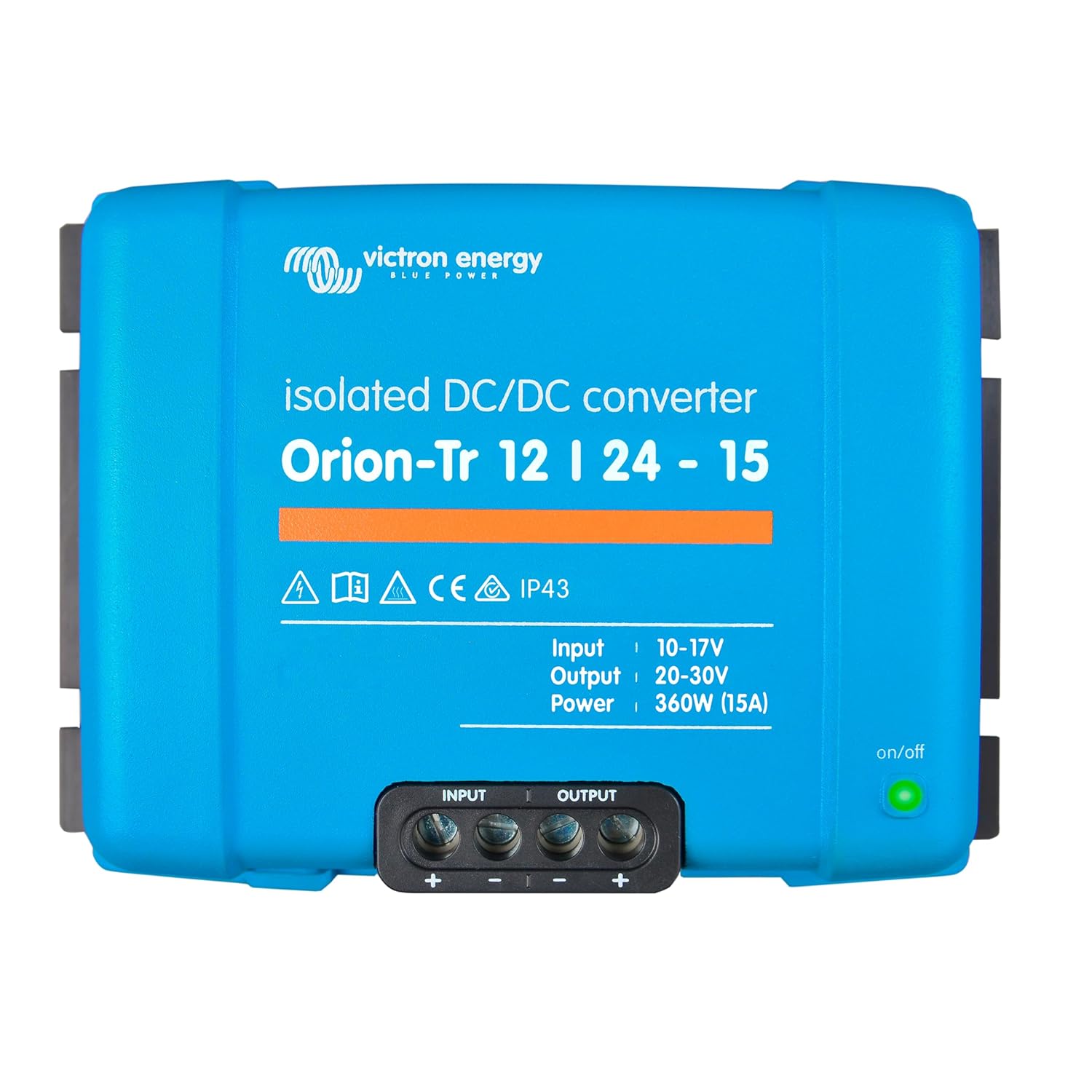 Victron Energy Orion-Tr DC to DC Converter - 12/24-Volt 15 amp 360-Watt - IP43 Protected - for Dual Battery Systems - Isolated