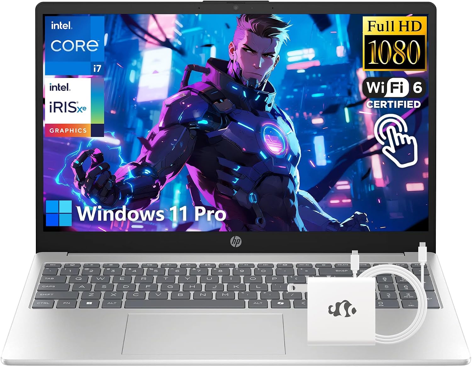 HP i7 Touchscreen Laptop, Intel Core i7-1355U(10-Cores, Up to 5GHz, Beat Core 7 160U), 16GB RAM 1TB SSD 15.6' FHD Intel Iris Xe Graphics, Win 11 Pro w/GM Accessory Computer for Business Gaming