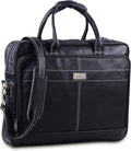 18 Inch Leather Laptop Bag for Computer Bag for Men– Supple Genuine Leather Briefcases for Men W/Padded Laptop Case Leather