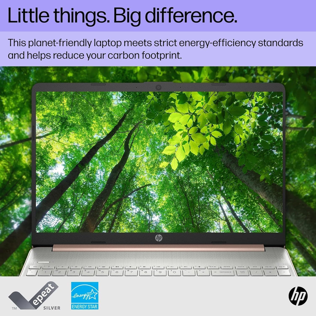HP 15.6' FHD Laptop (AMD Ryzen 3, Windows 11, Webcam, Rose Gold Edition, Anti-Glare Micro-Edge Display, Fast Charge) – for Students, Remote Workers, and Family Use (16GB RAM | 1TB SSD)