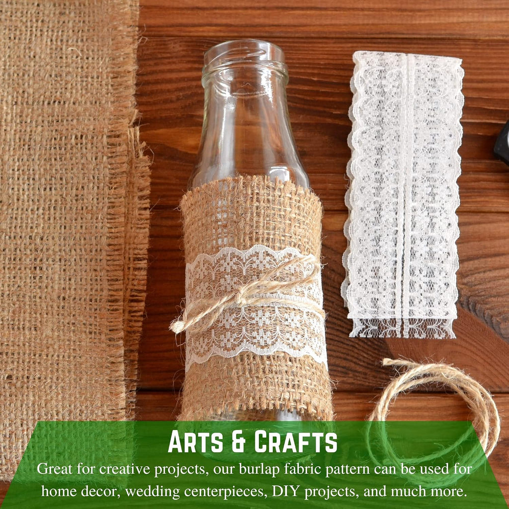 Farm Plastic Supply - 10oz Burlap Fabric - (24' x 100') - Burlap Roll for Table Runners, Landscaping Fabric, Rolls for Gardening