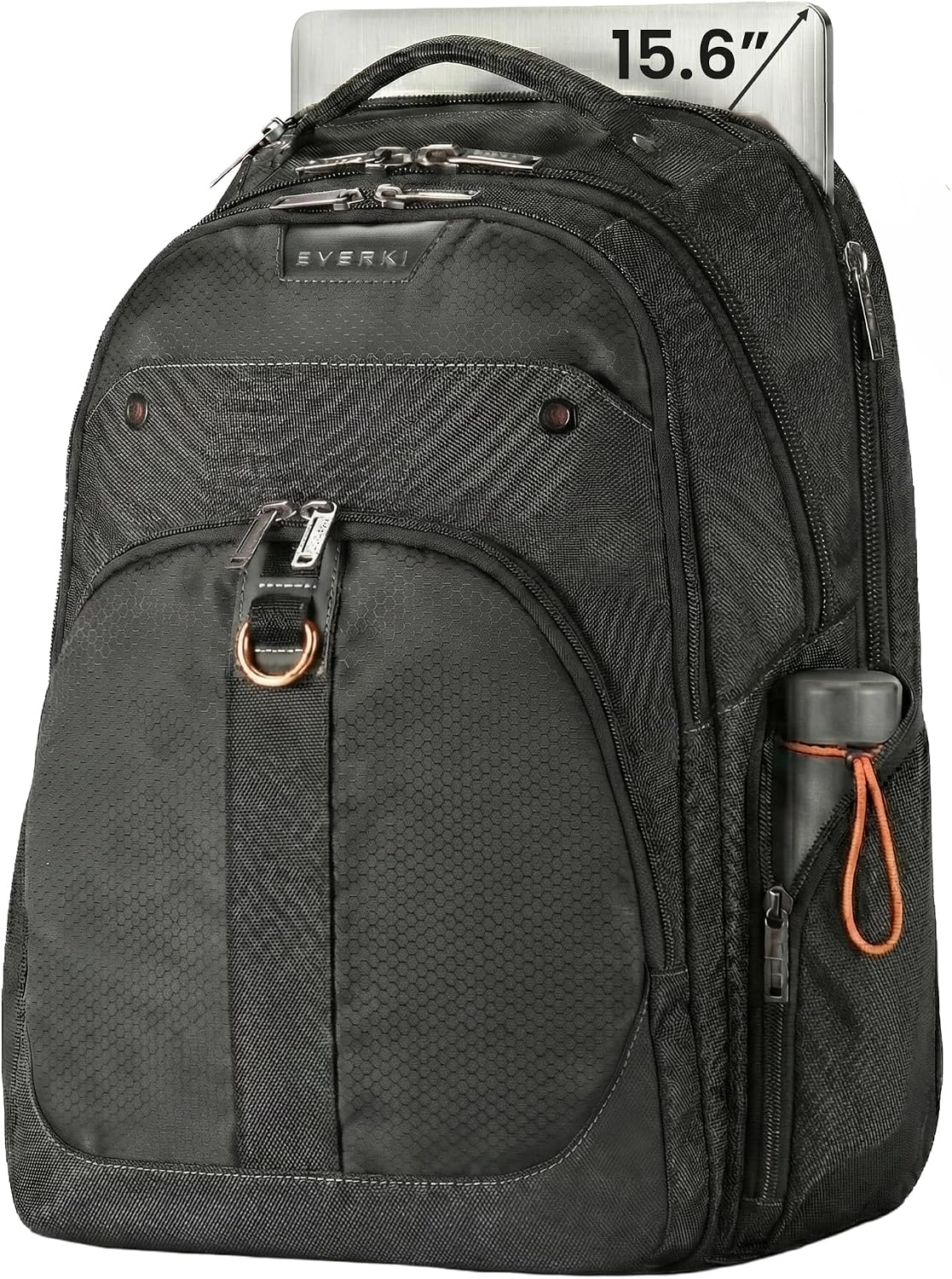EVERKI Atlas Business 29.5L Laptop Backpack – Travel-Friendly Business & Office, Professional Backpack for Men & Women, Durable Computer Bag with Adjustable Padded Compartment, Fits 11'-15.6', Black