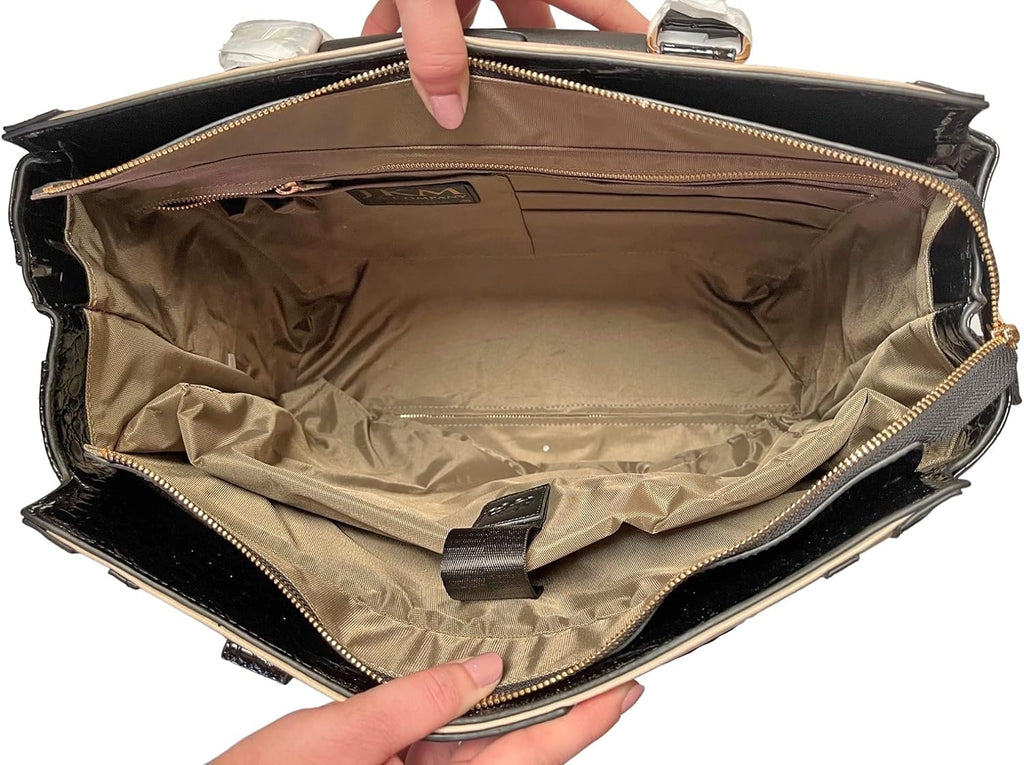 JKM & Company Rolling Briefcase for Women, THE MONTECITO Rolling Laptop Bag for Women