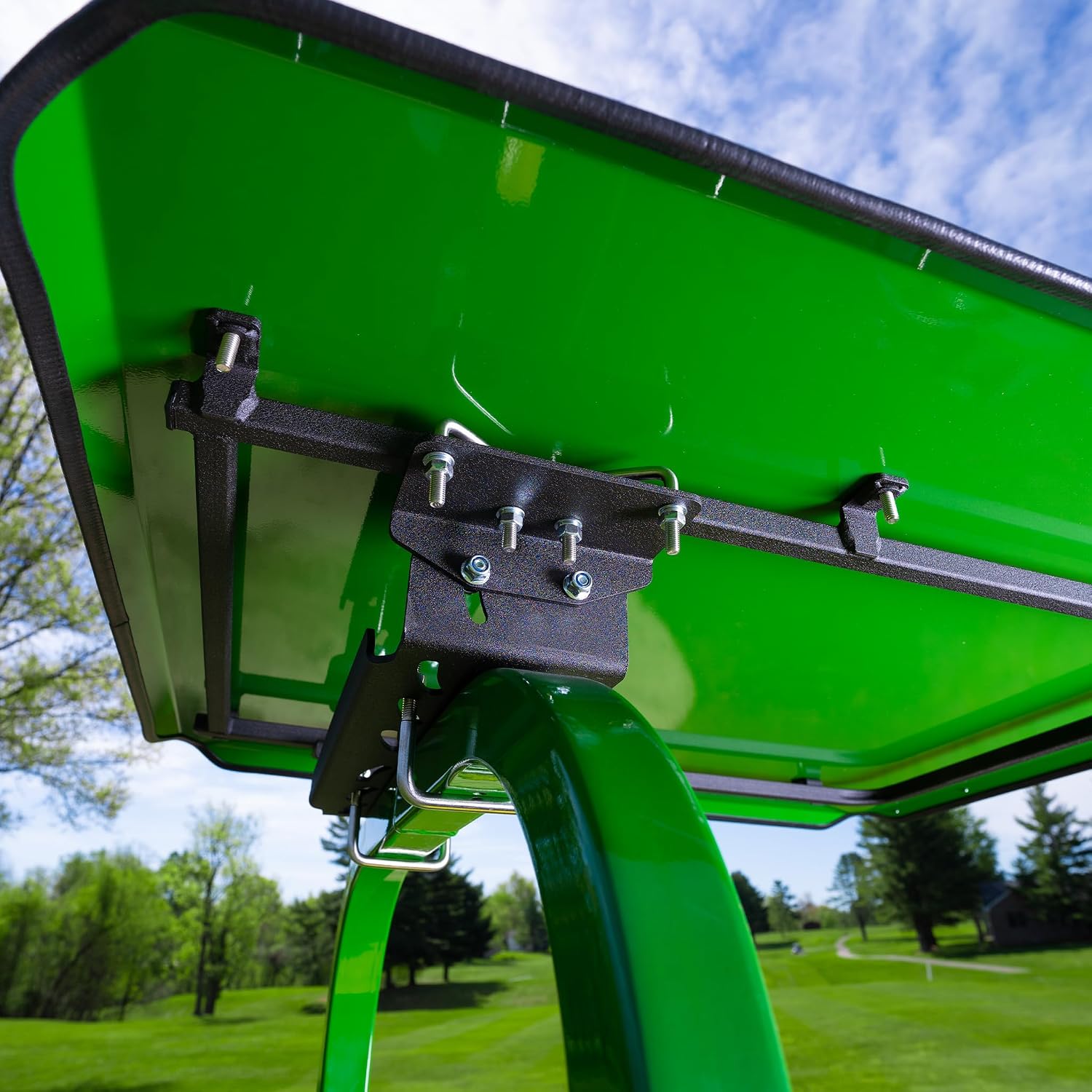 Universal Zero Turn Mower Canopy | ROPS 1.5'-3' | Robust Steel | Easy Install | Color Matched Roof | Fits Most Mowers with ROPS (Green)