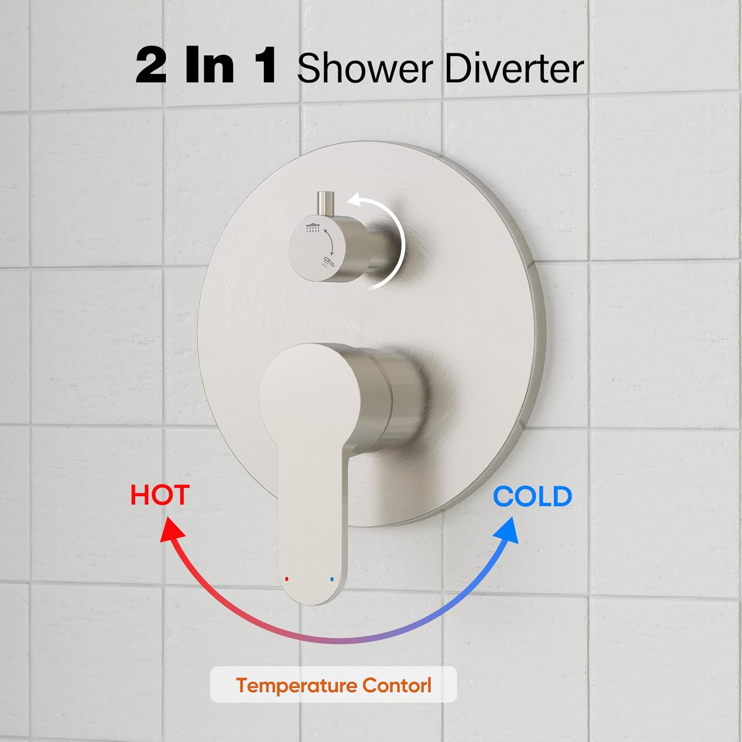 Gabrylly Shower System, High Pressure 12' Rain Shower Head with Handheld Shower, Wall Mounted Slide Bar Shower Faucet Set Complete, Shower Combo Set with Shower Valve,Brushed Nickel