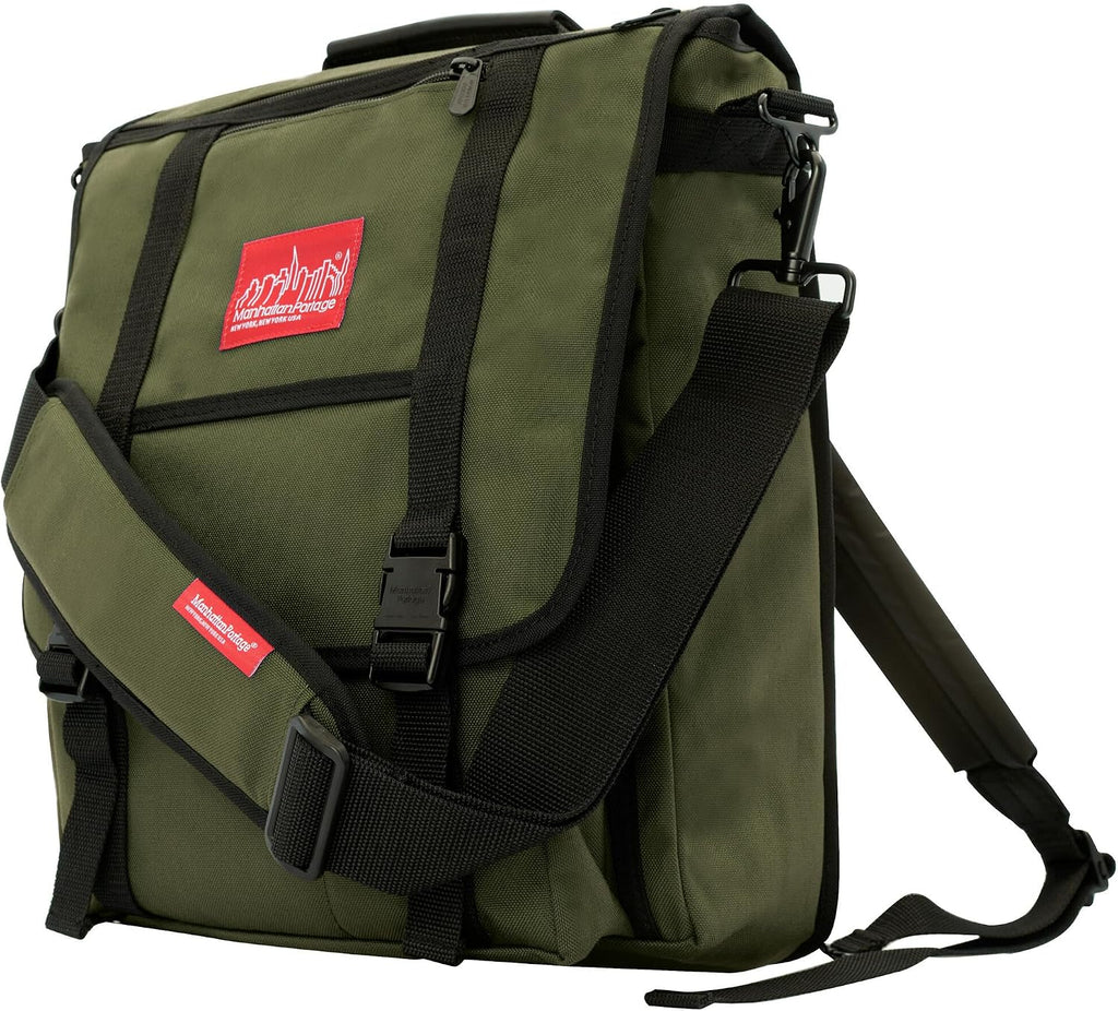Manhattan Portage Commuter Laptop Bag Stylish Messenger Bag for Men & Women Durable Cordura Fits Up to 17' Laptop Ideal for Work College Travel (Olive)