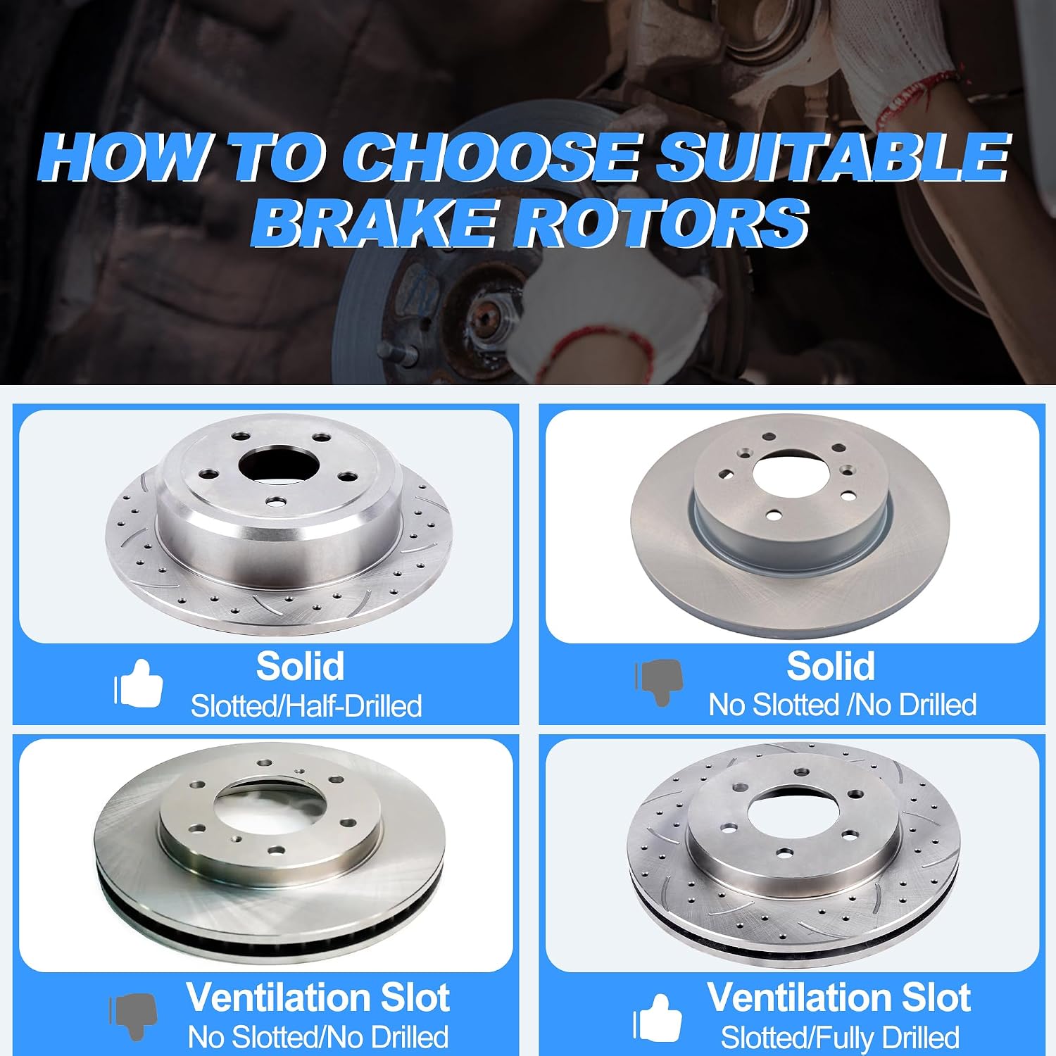 Rear Brake Pads And Rotors Kit Compatible With Chevrolet Equinox 2010-2017,For Gmc Terrain 2010-2017