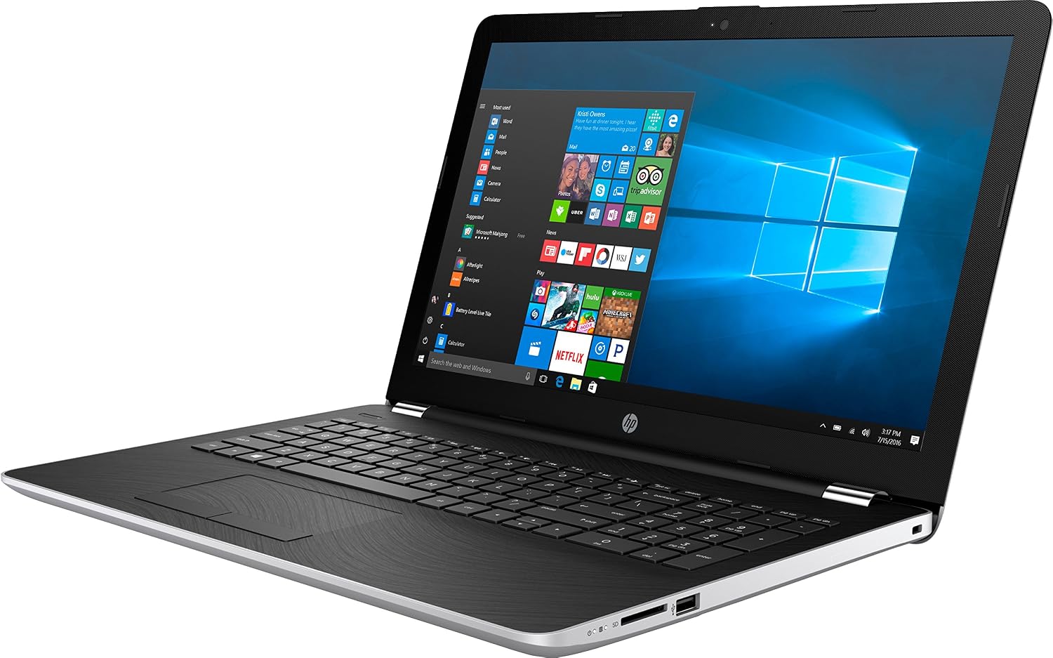 HP 15.6' HD Intel i3-7100U 4GB RAM 1TB HDD USB 3.1 Windows 10 Silver Laptop Computer