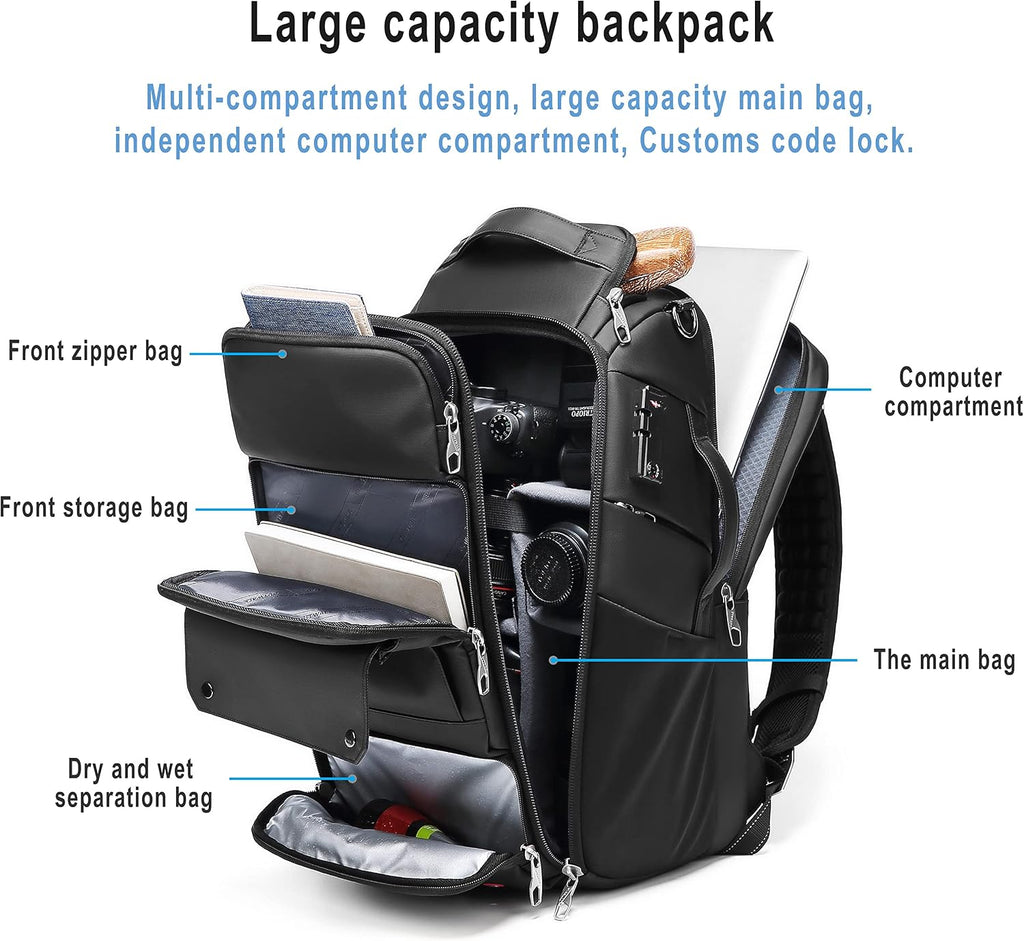 Waterproof DSLR Camera Backpack - Large with TSA Lock, Fits Drone & 17-Inch Laptop