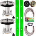 46' Mower Deck Rebuild Kit Fit for Husqvarna YTH22V46 YTH21K46 YTH20K46 YTH23K46 YTH2246 Lawn Mower Includes 2 187292 Spindles 2 195945 Puelly 2 Blades 532403107 2 Idlers 177968 196106 1 Belt 405143
