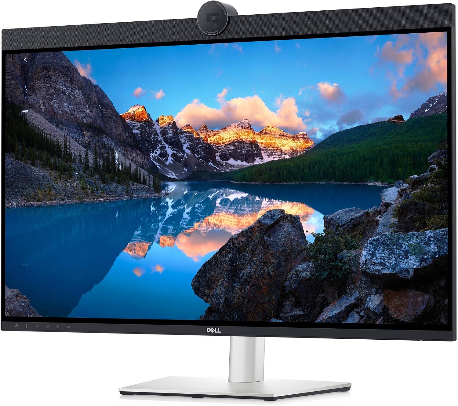 Dell UltraSharp 32' 4K UHD IPS Video Conferencing Monitor with 5ms Response Time, Built-in Speakers, Anti Glare, VESA Mount (100mm), DisplayPort, HDMI, Black/Silver -