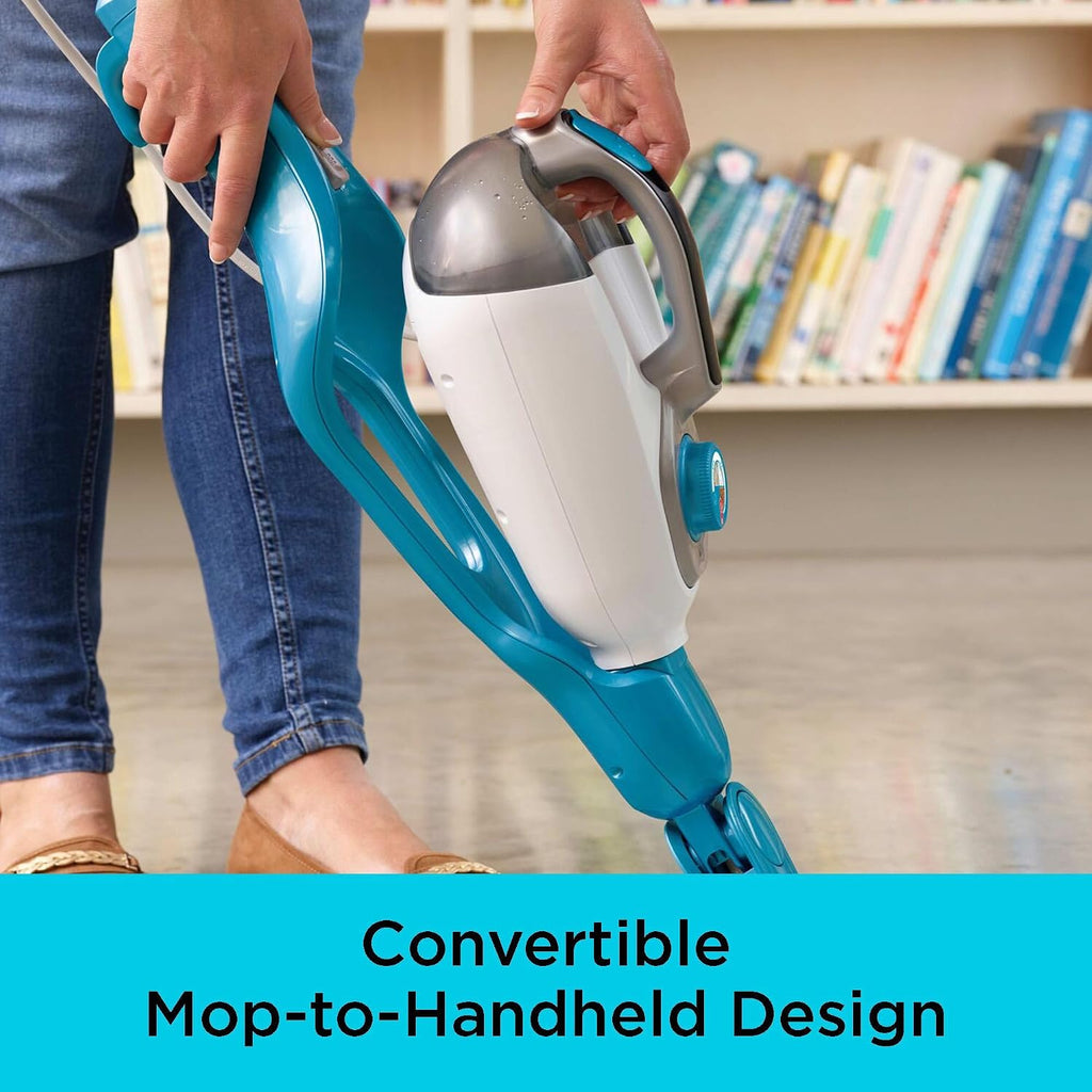 BLACK+DECKER Steam Mop and Portable Steamer, 5-in-1, Corded (HSMC1321)