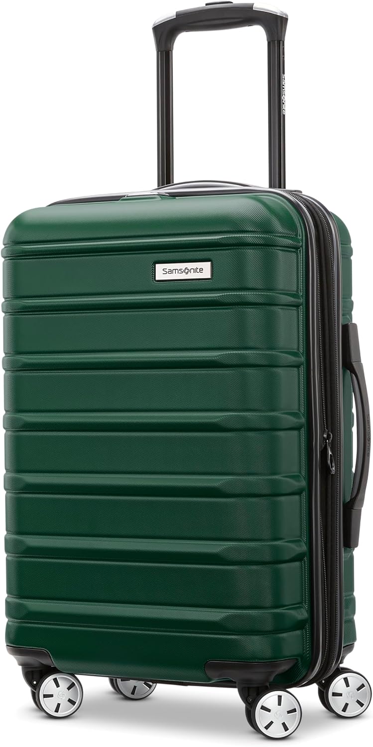 Samsonite Omni 2 Hardside 2 Piece Set - Includes Global Carry-On & Medium Checked Suitcases - 360° Dual Spinner Wheels - Integrated TSA Lock & Expansion - Amazon Exclusive - Emerald Green