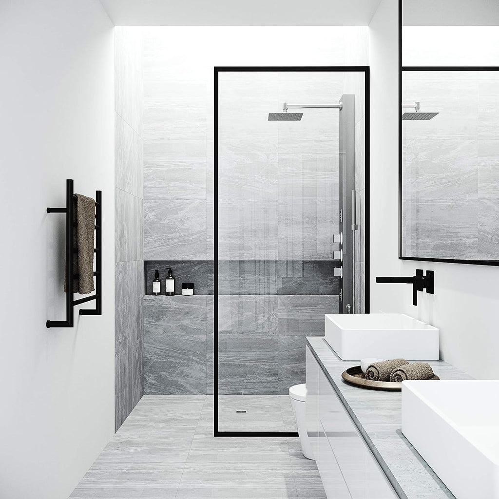 VIGO Rector 55' H x 6' W 2-Jet Shower Panel System with Adjustable Square Head and Hand Shower Wand in Stainless Steel-VG08012ST