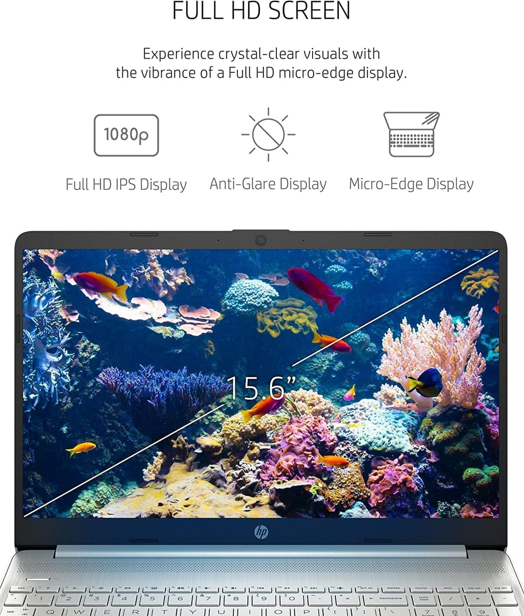 HP 15 15.6' Full HD Business Laptop Computer[Windows 11 Pro], Intel Core i5-1135G7 (up to 4.2 GHz), 8 GB DDR4 RAM, 256 GB PCIe SSD, Iris Xe Graphics, Numeric Pad, Wi-Fi 6, HDMI, Type-C, w/Hub