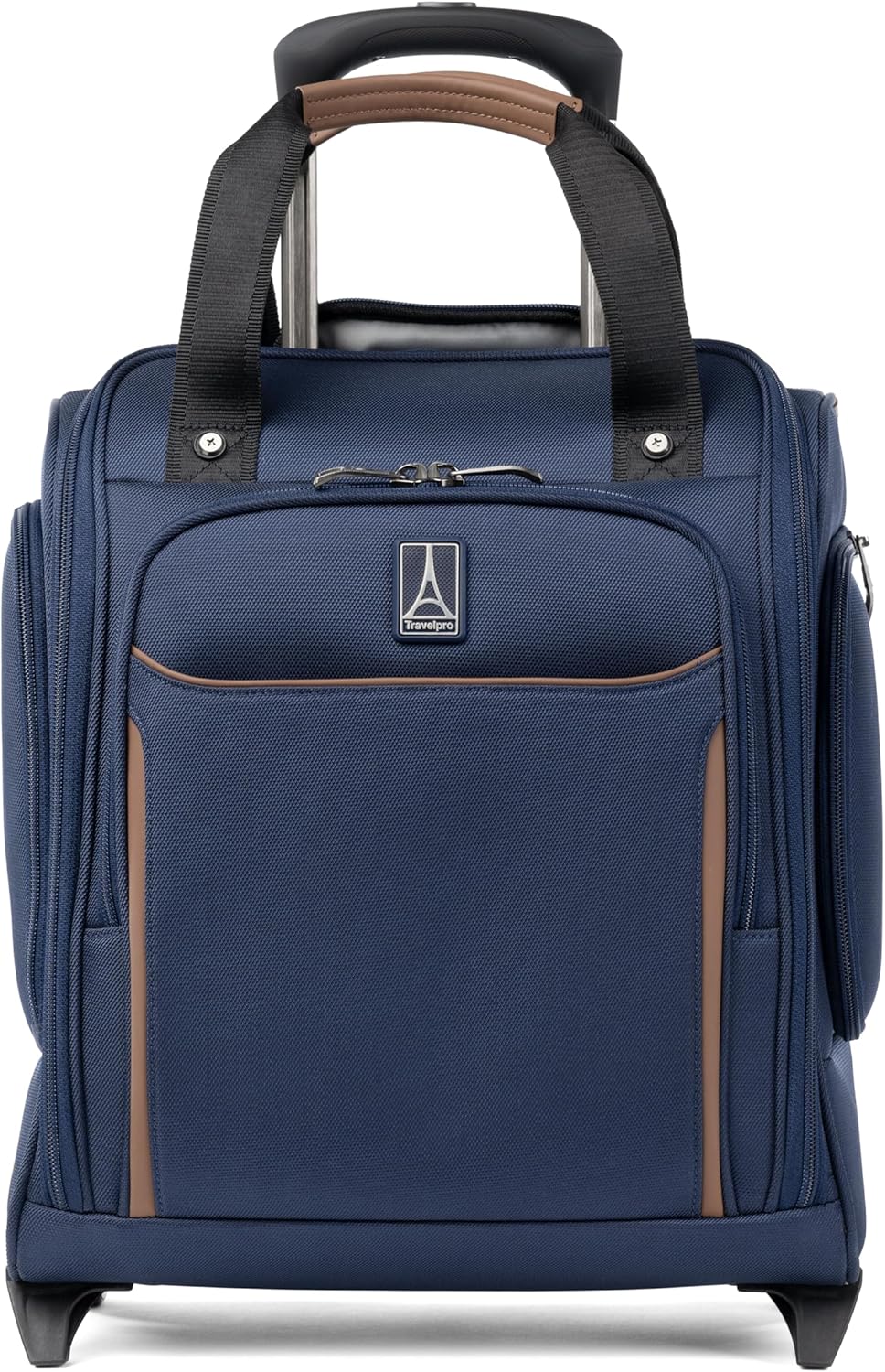 Travelpro Crew Classic Lightweight Softside Luggage, Rolling Underseat Carry on Bag, 14' Laptop or Tablet Sleeve, Men and Women, 17-Inch, Patriot Blue