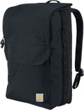 Carhartt 21L Top-Load Backpack, Durable Water Resistant Coated Canvas Base W/ 17' Laptop Sleeve, Black