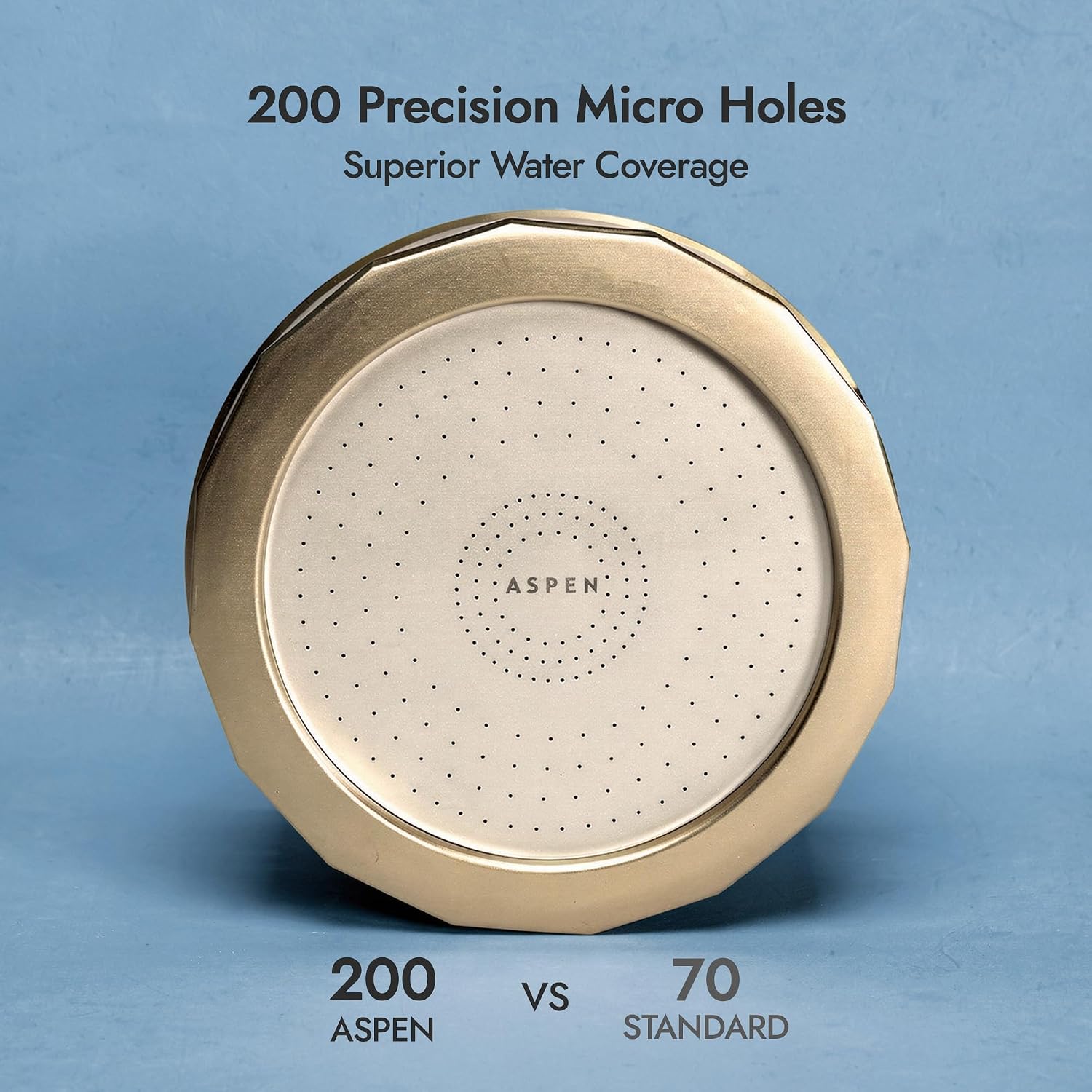 Aspen Filtered Shower Head for Healthy Hair & Skin | Removes Chlorine, Hard Water & Heavy Metals | High Pressure Shower Head with Filter | Water Softener | KDF-55