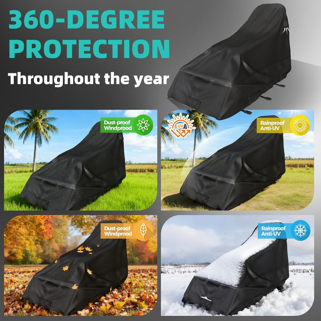 Tractor Cover 35 Lb Weighted, 600D Oxford Waterproof & Windproof, 189 In x 76 In x 86 In, Built-In Sand Bags & Buckle Straps, All-Weather Protection