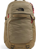 The North Face Router Everyday Laptop Backpack - Daypack, Water Repellent, Laptop Sleeve, Reflective Details, Cedar/Lava Red, One Size