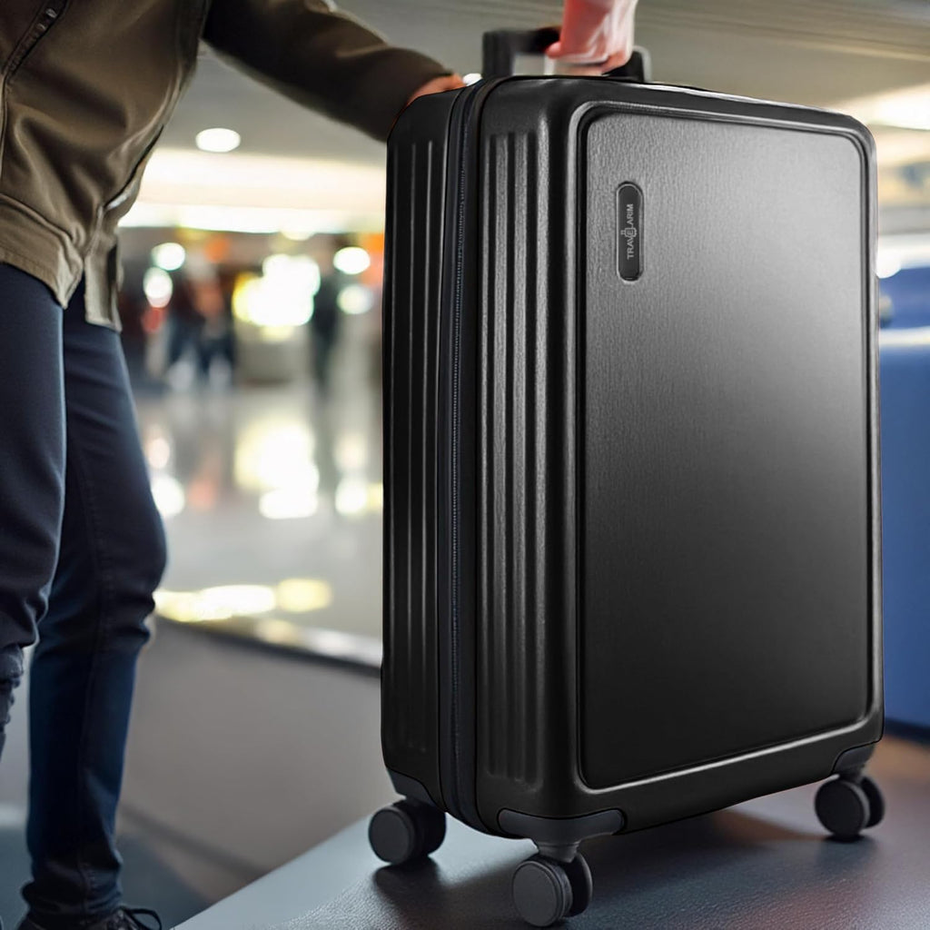 TRAVELARIM Luggage Sets 2 Piece, 24 Inch Suitcase and 28 Inch Luggage with Spinner Wheels, Durable Hard Shell Suitcase Set, Expandable Travel Suitcases with Wheels, Jet Black
