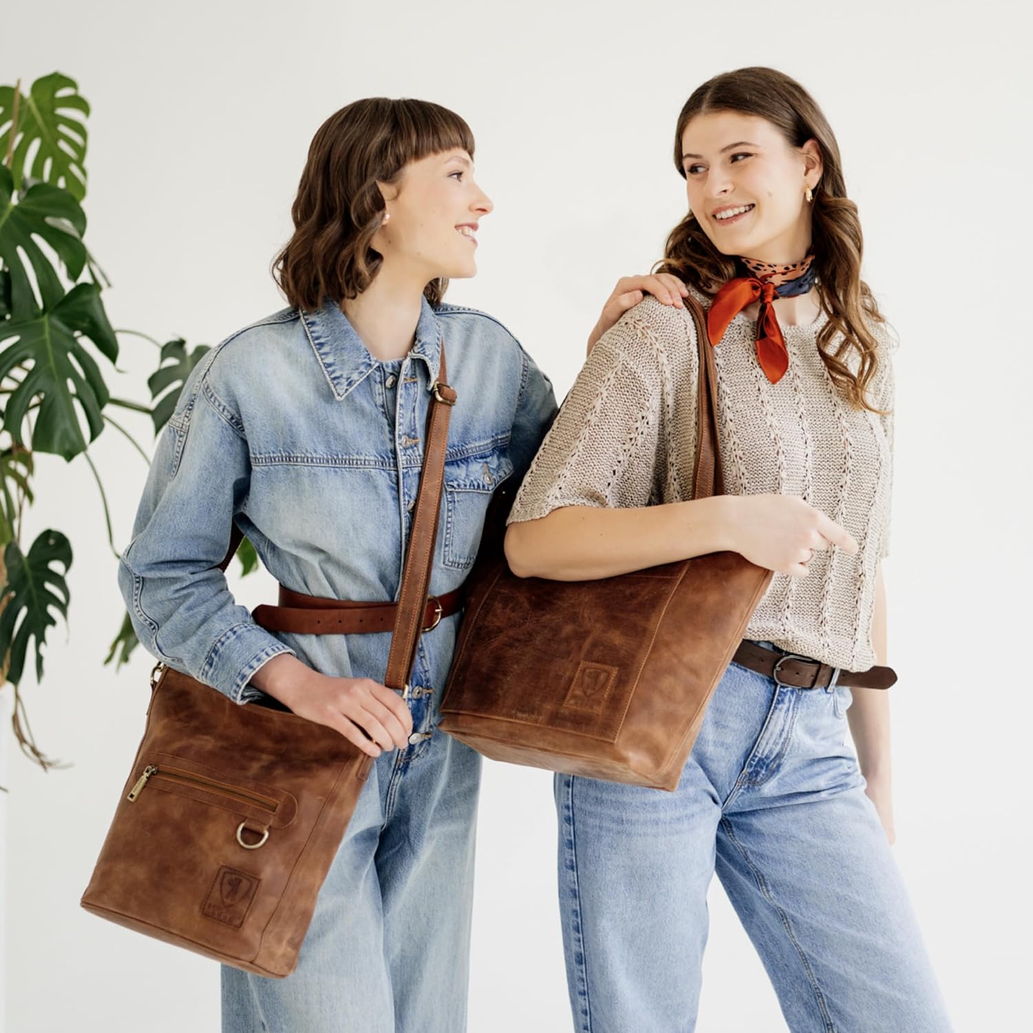 BERLINER BAGS Vintage Genuine Leather Tote Bag Verona, Handbag, Large Shopper, Work Bag for Women