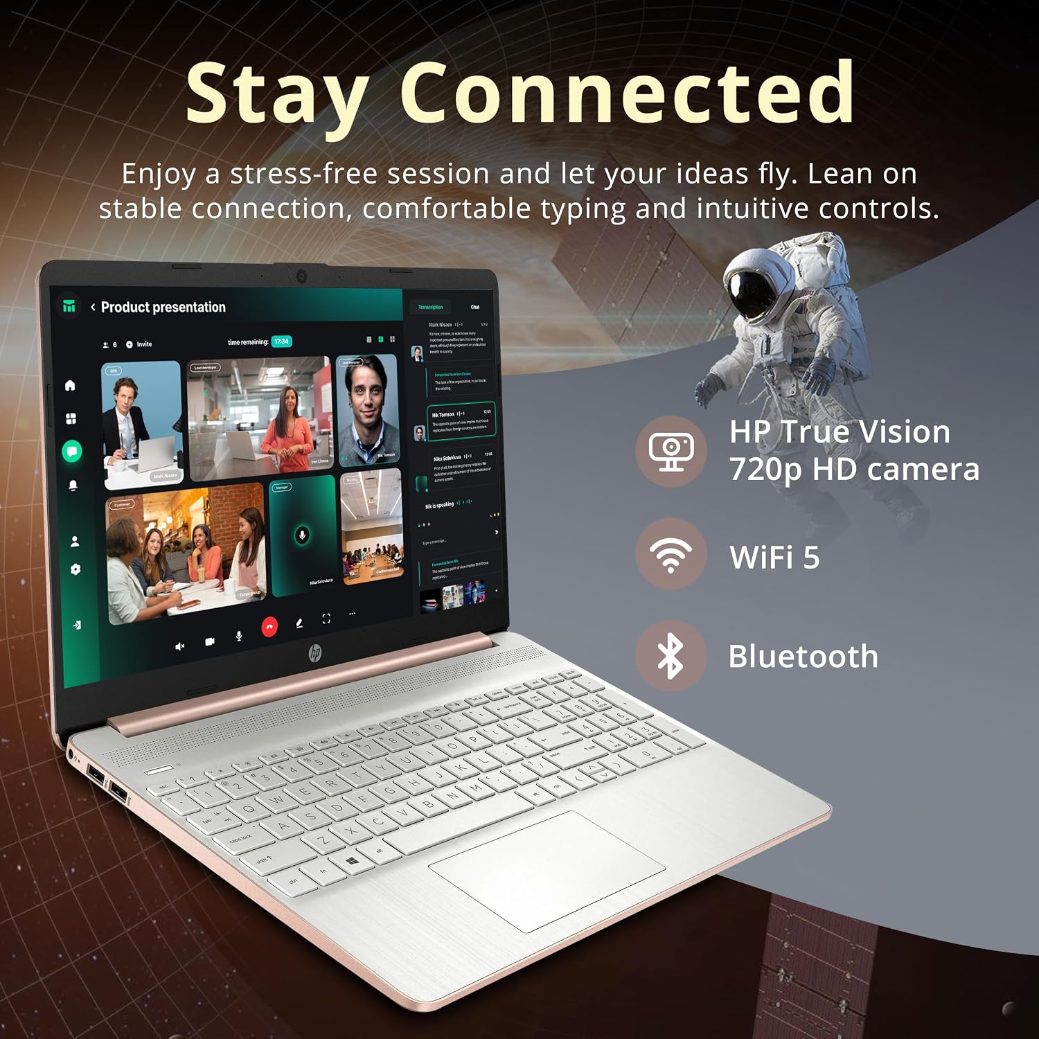 HP 15.6' HD Micro-Edge Laptop, AMD Athlon Silver 3050U, 16GB DDR4 RAM, 1TB SSD, AMD Radeon Graphics, Webcam, Fast Charge, Windows 11 Pro, Gold (Renewed)