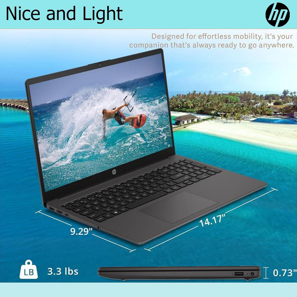 HP 15.6 inch Laptop with Free Microsoft 365| 16GB RAM, 128GB SSD with 128GB External Drive| Intel Quad-Core Processor| HDMI| USB-C| Intel UHD Graphics| LED Backlight| Windows 11 H|Black