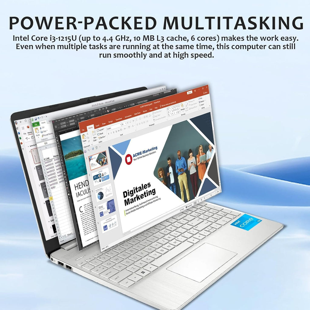 HP Flagship Touchscreen Laptop Computer - Win 11 Pro • Office Lifetime • 15.6' HD Touchscreen • Intel i3 1215U • Wi-Fi 5 • Anti-Glare HD Display w/Laptop Bundle (32G RAM • 1TB SSD)