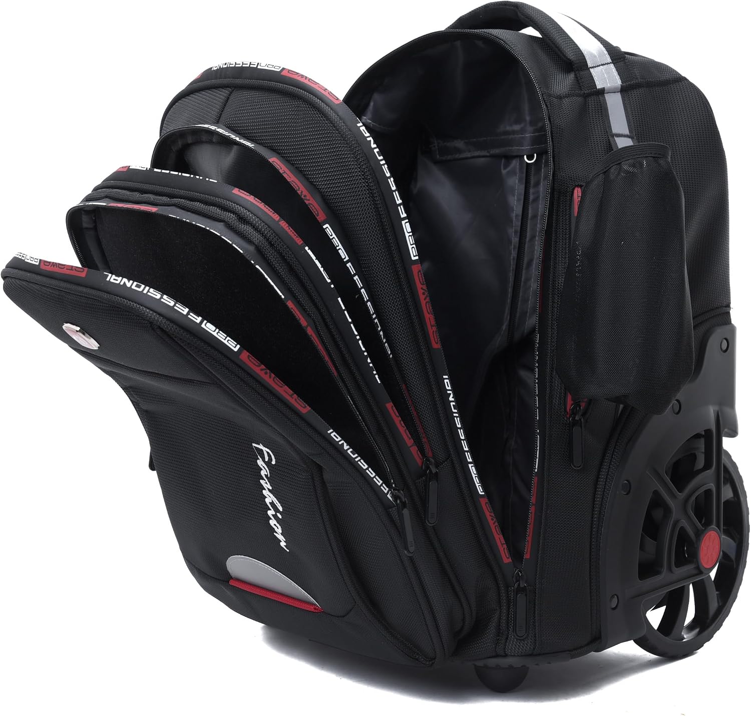 Rolling Backpack for Adults, 22 Inch Backpack with Wheels for Business, College Student and Travel Commuter, Waterproof Wheeled Backpack (black)