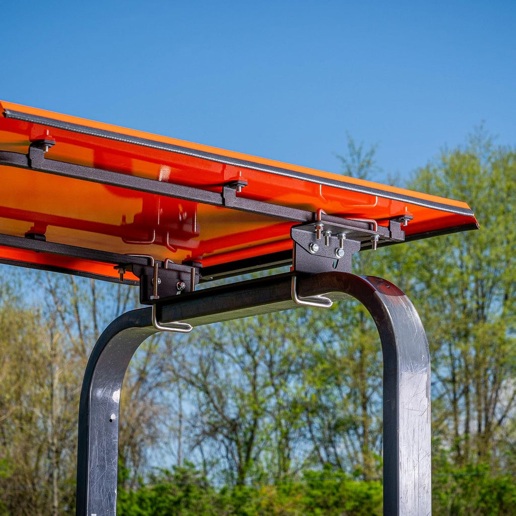 Universal Zero Turn Mower Canopy | ROPS 1.5'-3' | Robust Steel | Orange | Easy Install