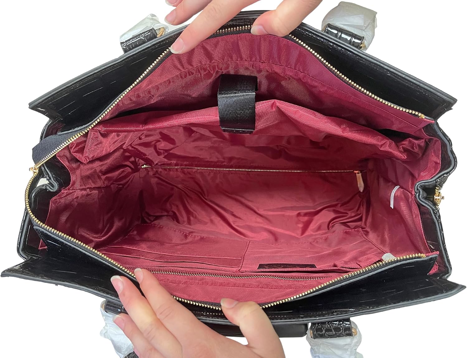 JKM & Company Rolling Laptop Bag for Women | Designer Wheeled Briefcase | Fits 13-17' Laptops | Office Travel Computer Case