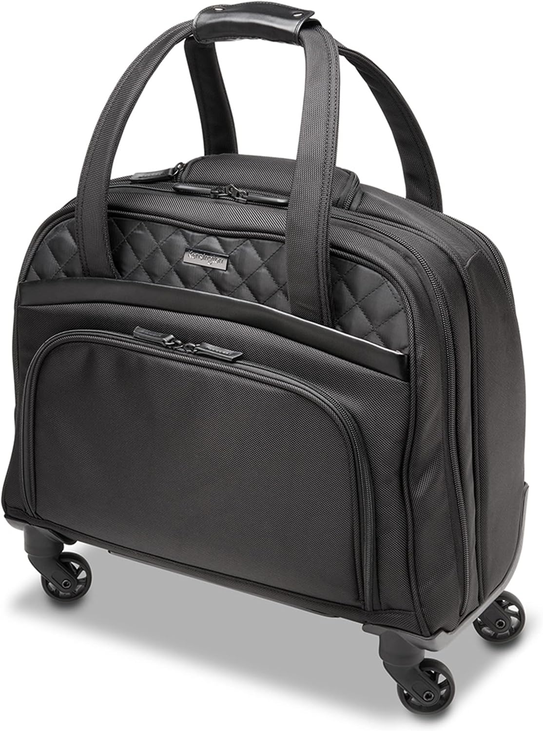 Kensington Contour 2.0 Laptop Rolling Bag, Briefcase, Laptop Spinner, Laptop Roller Bag wheeled,15.6', Water Resistant, Black (K60380WW)