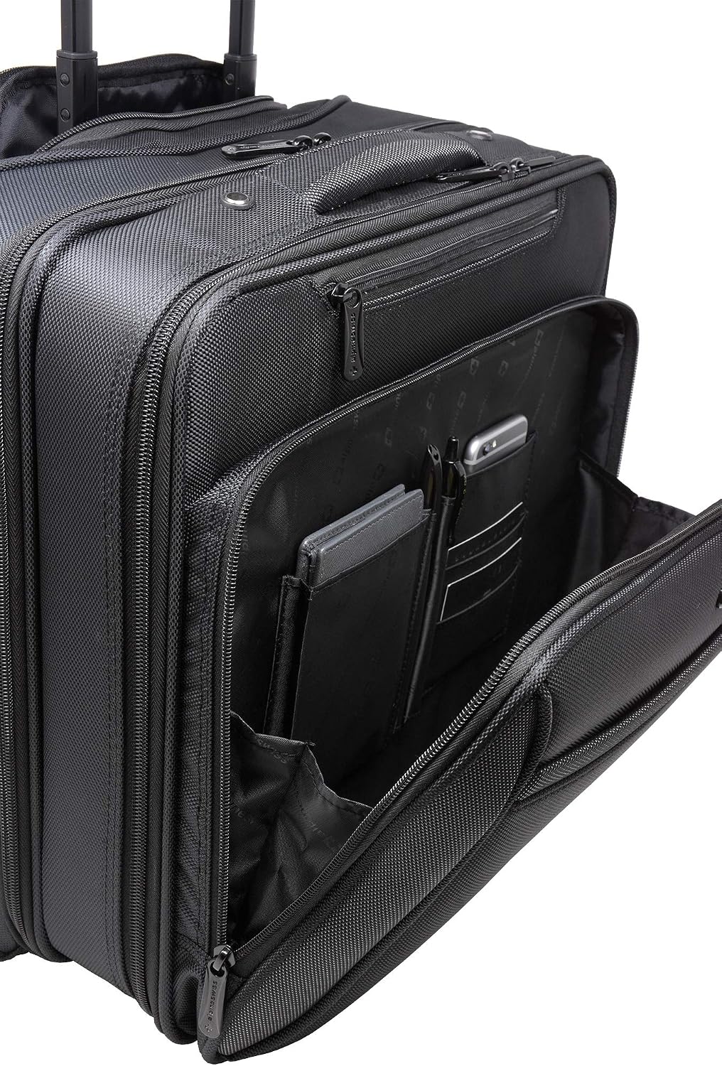 Alpine Swiss Rolling Laptop Briefcase Wheeled Overnight Carry on Bag Up to 15.6 Inches Notebook - Carries Legal Size Files