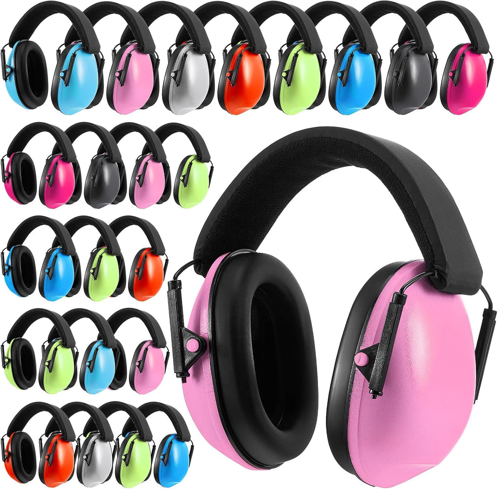 Amylove 18 Pcs Kids Ear Protection Noise Cancelling Headphones Noise Reduction Ear Muffs 27dB Hearing Protection (8 Colors)