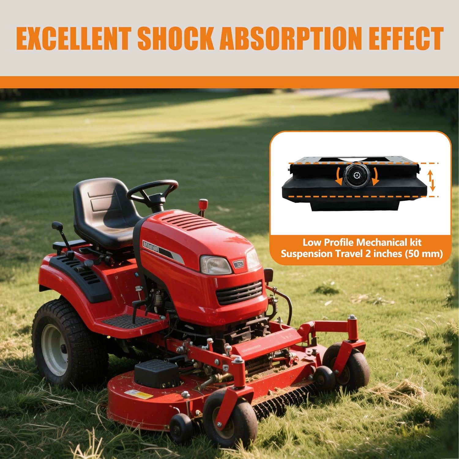 Universal Seat Suspension Kit Without Seat Slider Fit for Zero Turn Lawn Mower, Tractor, Forklift, Compatible with Most Aftermarket Seats-Same Day Shipping