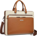 BOSTANTEN Briefcases for Men Messenger Bag Genuine Leather Laptop Bag 15.6 inch Office Work Tote for Buisness Travel