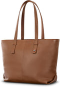 Samsonite Mobile Solutions 2 Leather Tote, Stylish Women's Laptop and Work Bag with StackIt Strap, Padded Laptop Sleeve, Interior Organizer & Protective Feet, Soft Pebbled Leather